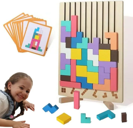 Holzpuzzle Stapelspiel Spaß