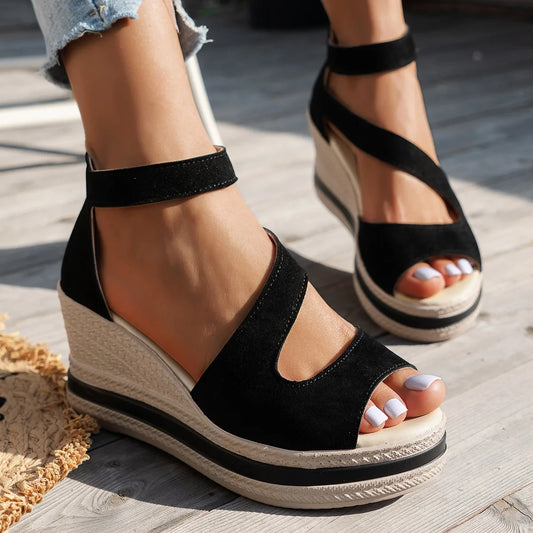 Bequeme Damen Plateau-Sandalen
