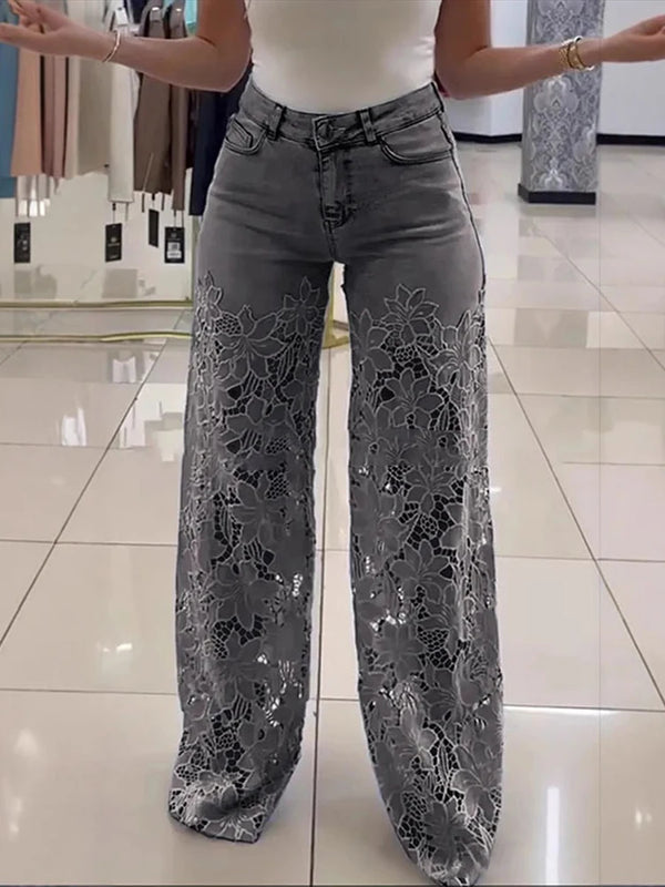Elegante Blumenjeans für Damen